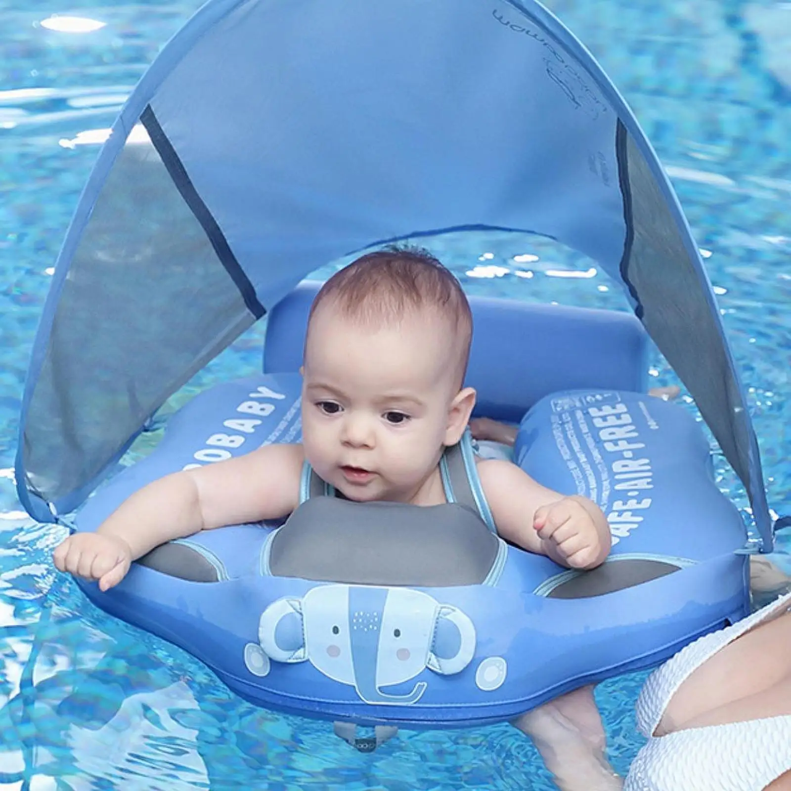 Baby Schwimmring Aufblasbarer Schwimmring mit Sonnenschirm Kinder Schwimmring Säuglingspool Float Sommer Pool Strand Wasserspielzeug