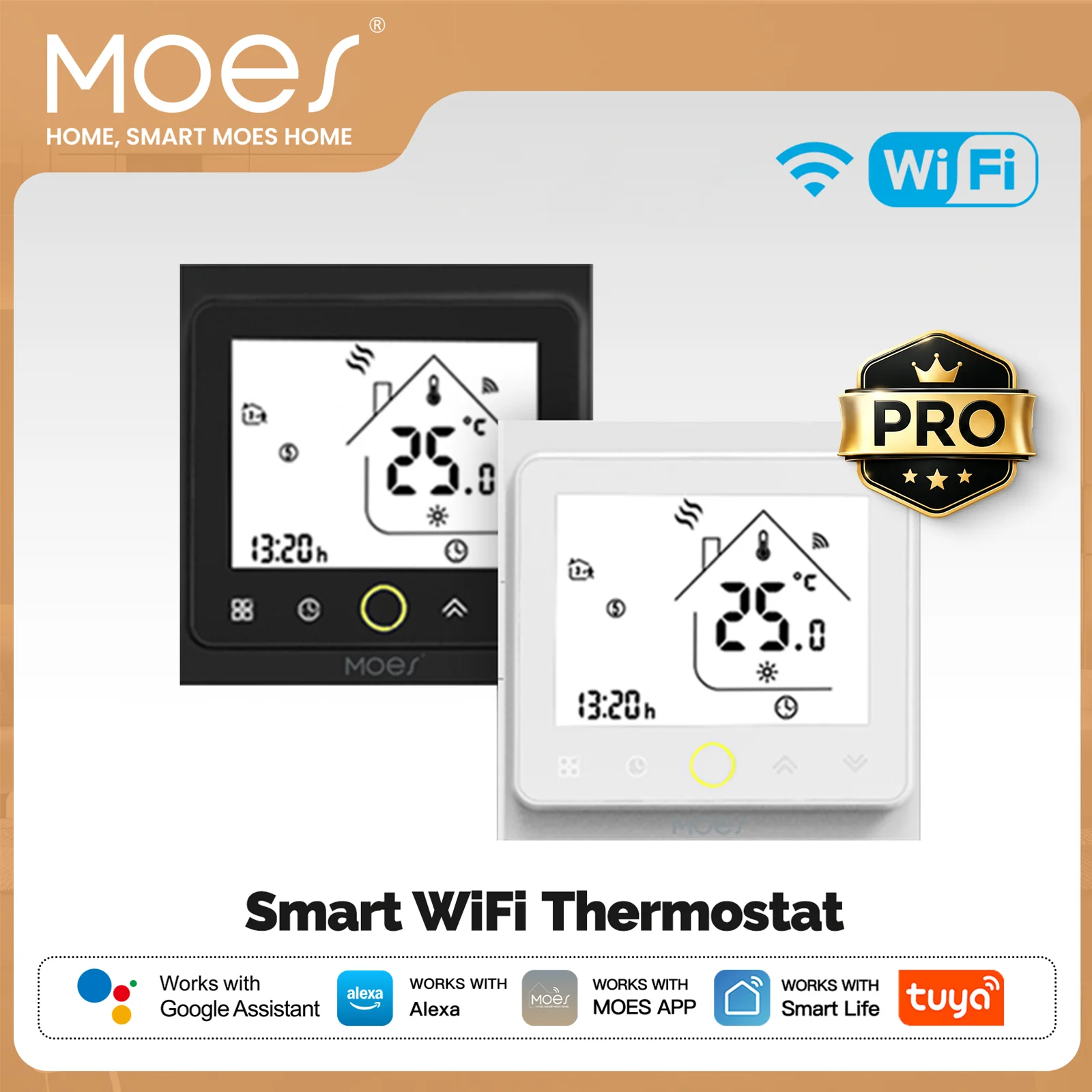 Termostato inteligente WiFi, controlador de temperatura, agua eléctrica, calefacción de suelo cálida, caldera de Gas y agua, funciona con Echo Google