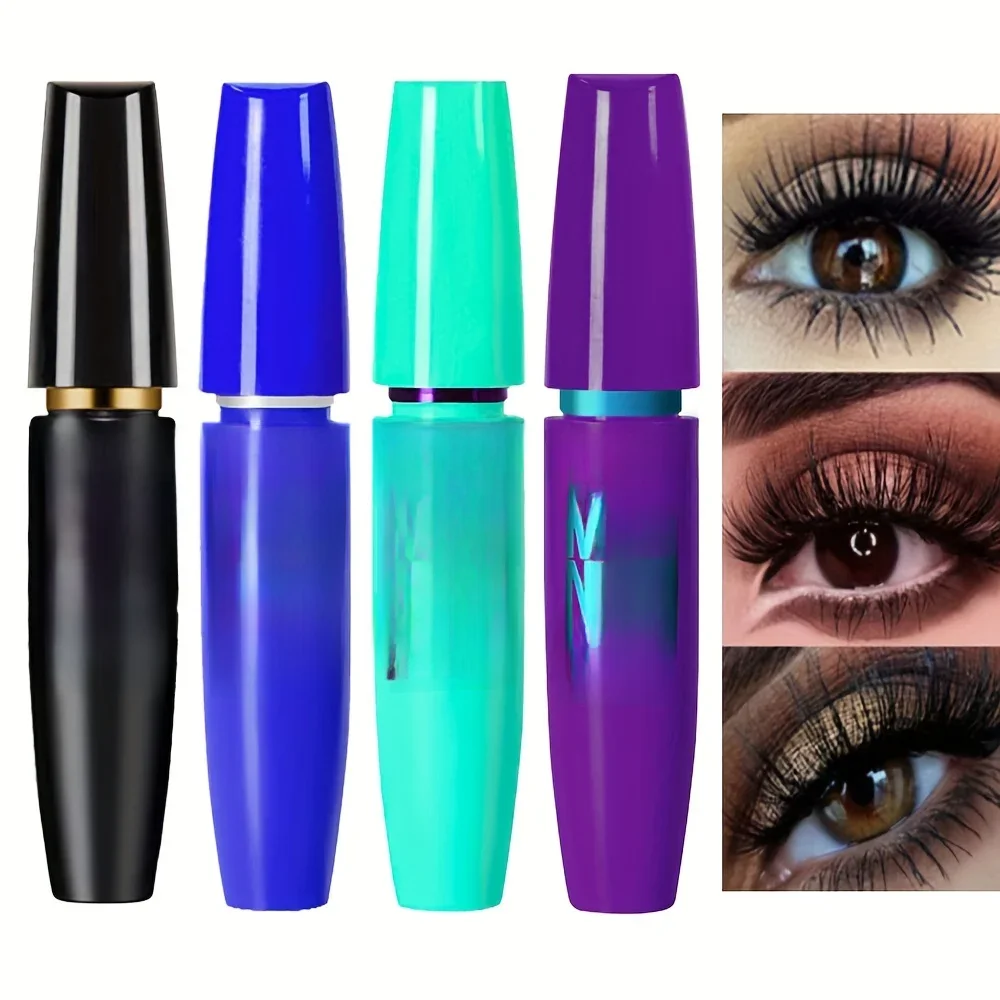 4D zwarte mascara verdikking, verlenging, krullend, waterdichte mascara met vloeibare vezels - afbeelding 2