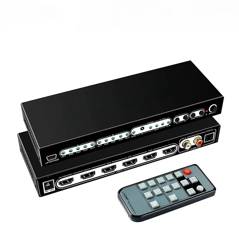 HDMI2.1 8K HDR HDMI True Matrix Switch 4x2 Obsługuje 4k 120hz Dolby Vision z optycznym ekstraktorem audio L R ARC do komputera — zdjęcie produktu 7