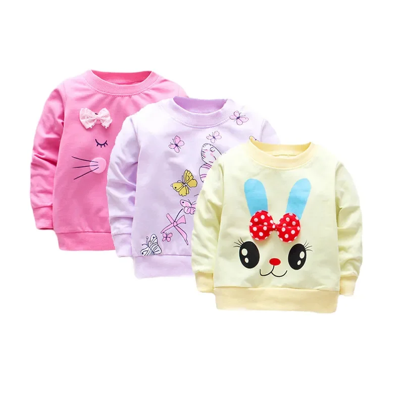 T-shirt en coton à manches longues pour nouveau-né, vêtements pour tout-petits, tenues pour bébés, vêtements d'automne et de printemps, 6-24m