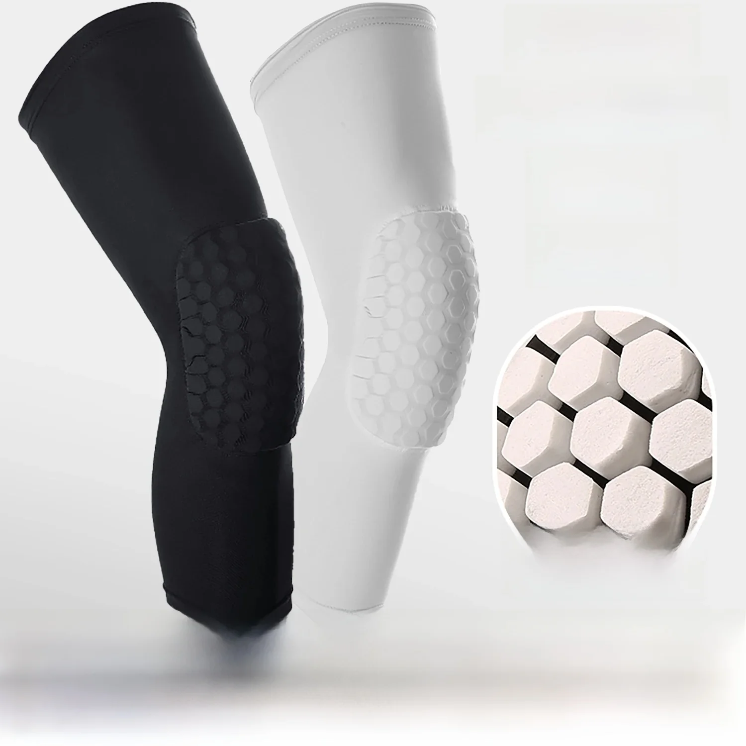 Genouillères pour articulations, 2 pièces, manchon, attelle de basket-ball, genouillère élastique, équipement de protection, Support en mousse rotulienne, Support de volley-ball