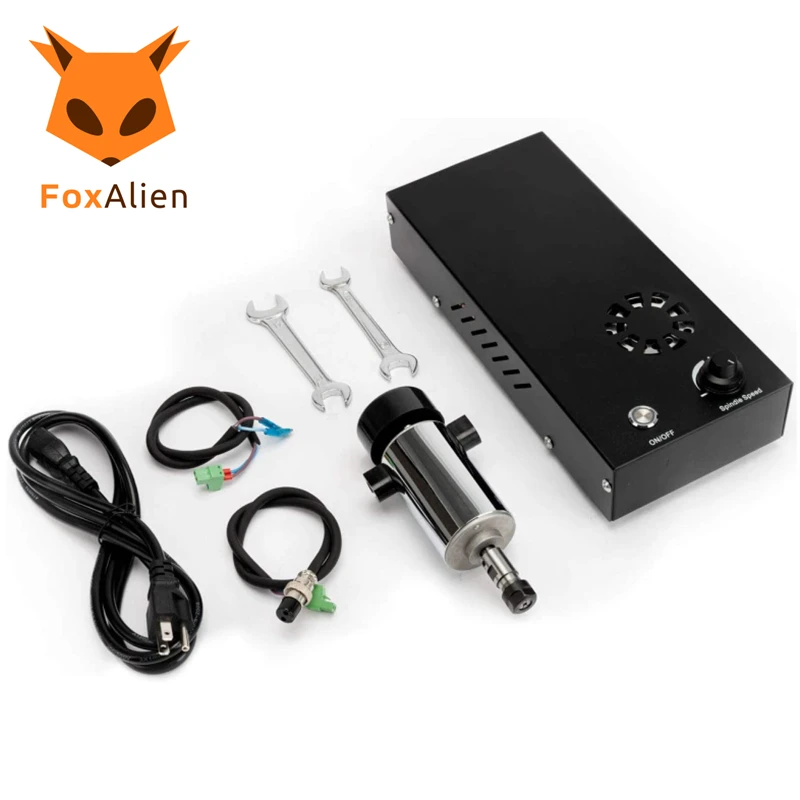 FoxAlien 300W Spindle Motor Kit with Controller Box for CNC Router Machine, Compatible with 4040XE WM3020 Masuter Pro Vasto