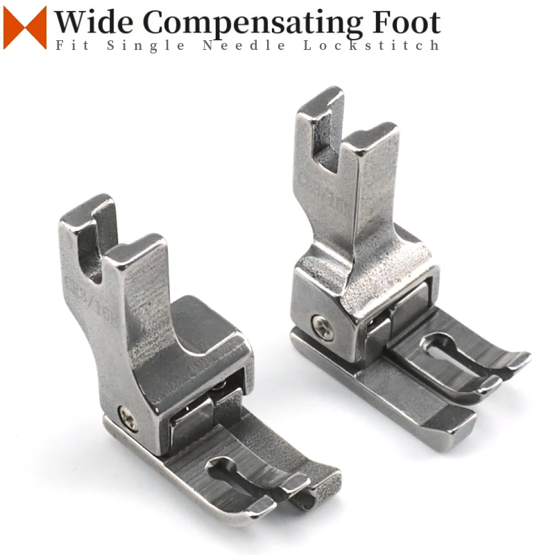 CR1/32E CR1/16E CL1/32E CL1/16E Left / Right Wide Compensating Presser Foot For Single Needle Lockstitch Sewing Machine 0.1 0.2