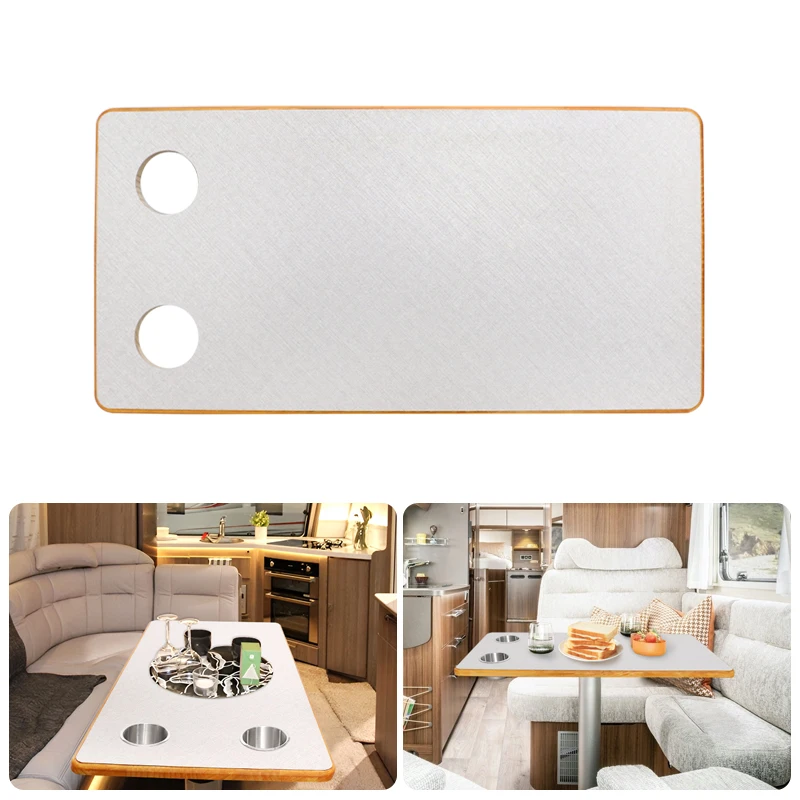 

Съемная столешница для автофургона 31,5x15,8 дюйма — светло-серая столешница для кемпера и лодки с двойными подстаканниками, водонепроницаемая и легко устанавливается.