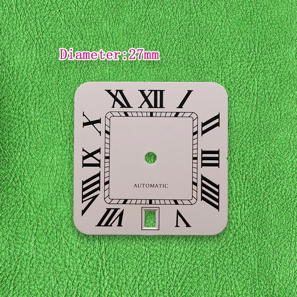S Logo Dial Nh35 Dial 27mm  Squar Dial 3 o'clock or 6 o'clock calendar Fit NH35/NH36 Movement Watch Modification Accessories ﻿ ﻿ view 5
