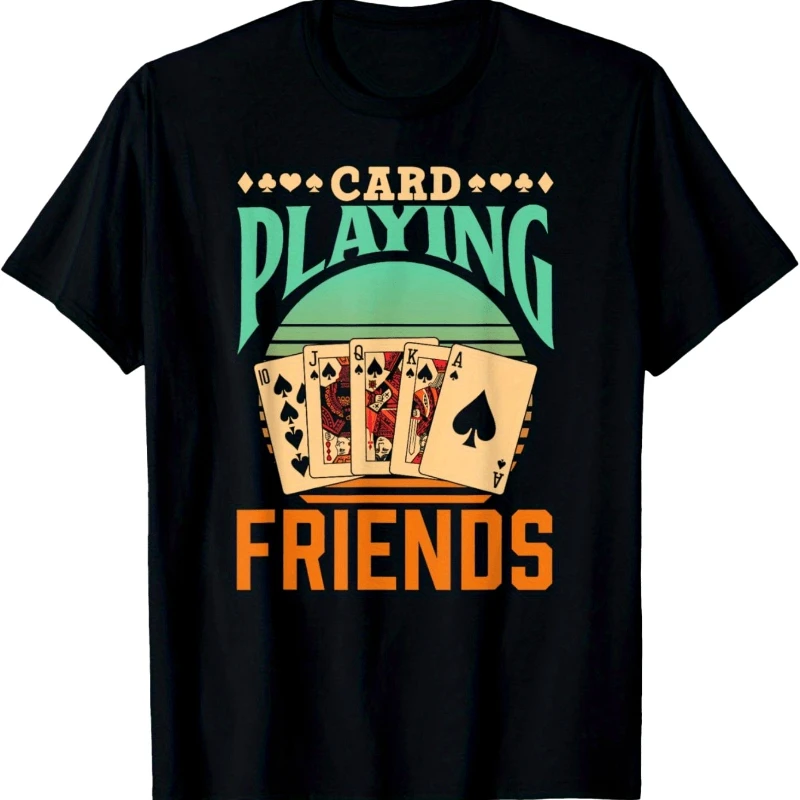 

playing cards friends cards symbols players playing cards men's t-shirt
