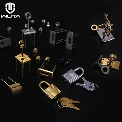 WUTA 100% chiusura in acciaio inossidabile Turn Twist Lock Bucket Bag Lock accessori Key Insert Lock braccialetto per borsetta artigianale in pelle fai da te