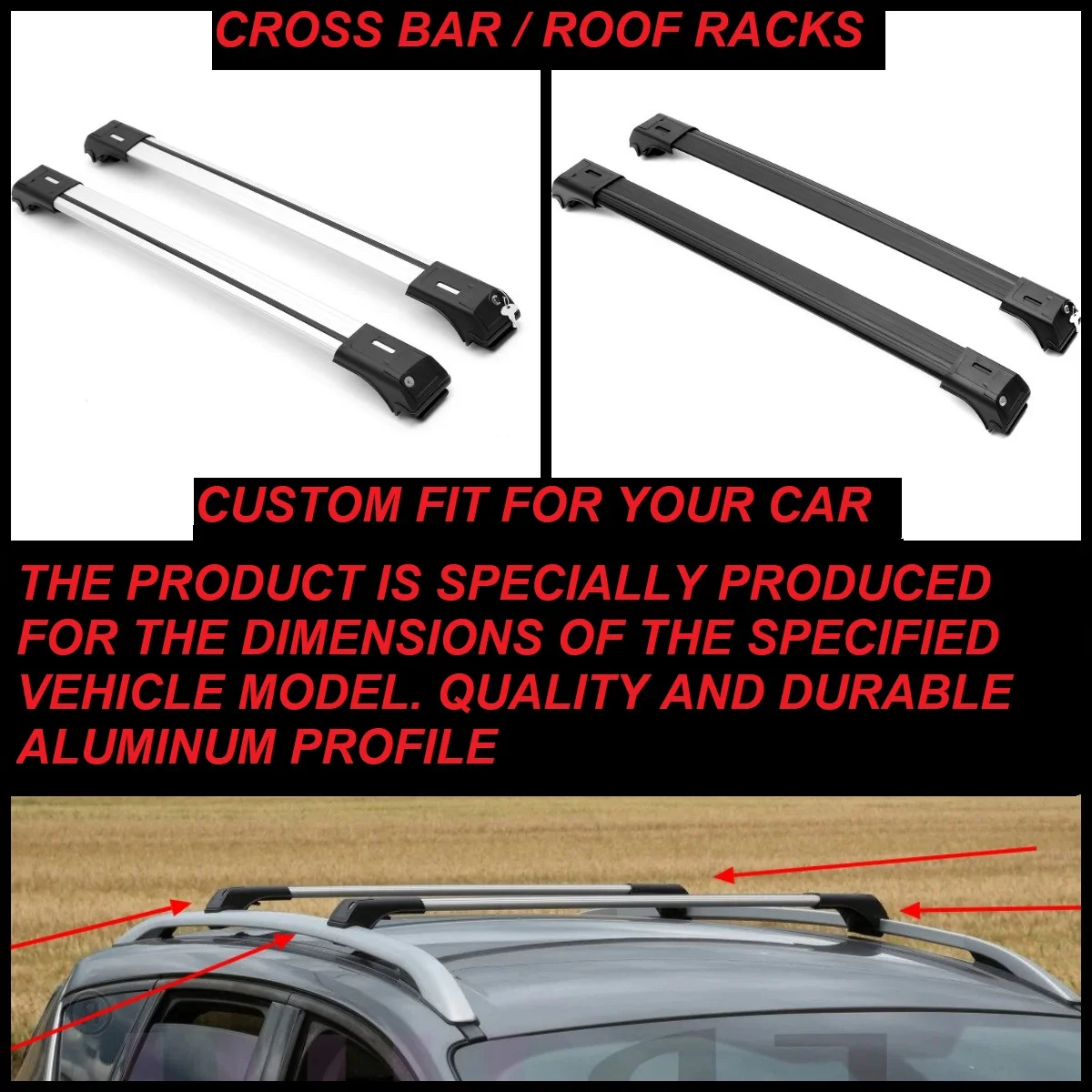 2pcs Roof Bars For Mitsubishi ASX 2010-2017 Cross Bars Aluminum Alloy Side Bars Cross Rails Luggage Holder Roof Rack Carriers