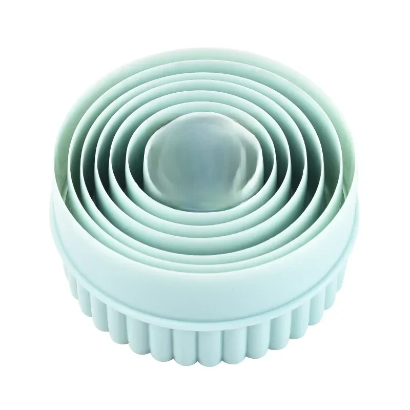 Emporte-pièces ronds à double face vert clair, 8 pièces/ensemble, outils de cuisson pour pâtisseries maison
