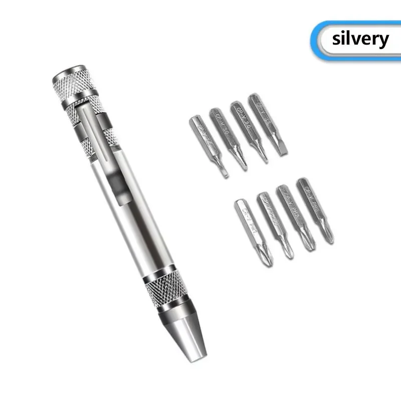 10 Stück DIY Handy Service Tool Entfernung Treiber Aluminium legierung Stift Typ Multifunktions 8-in-1 Schrauben dreher Set
