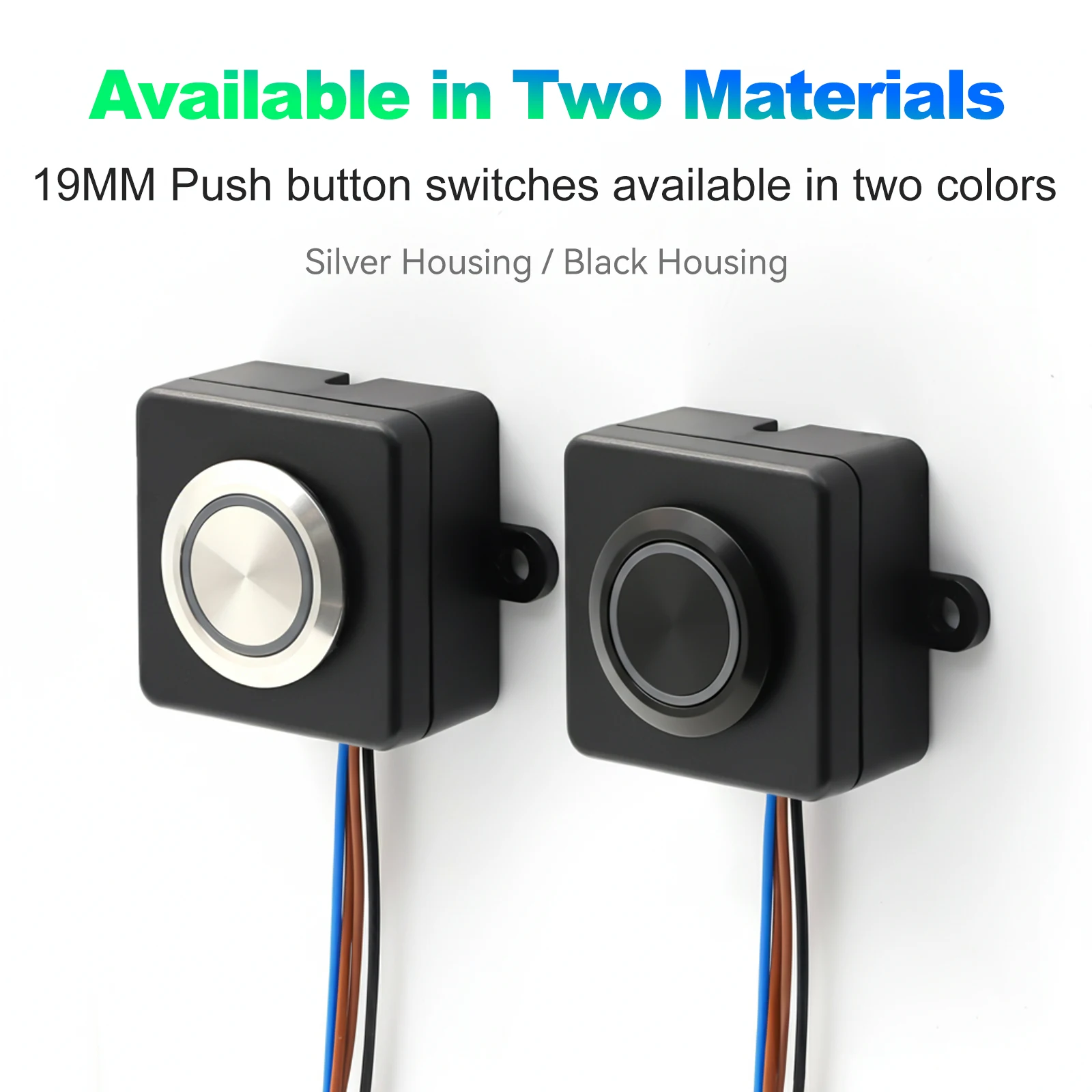 FILN 19mm Metall-Tastenbox-Set IP68 Drucktastenschalter Berührungsempfindlicher LED-Selbstrückstellender Momentschalter Türklingel-Schalter – Detail 10