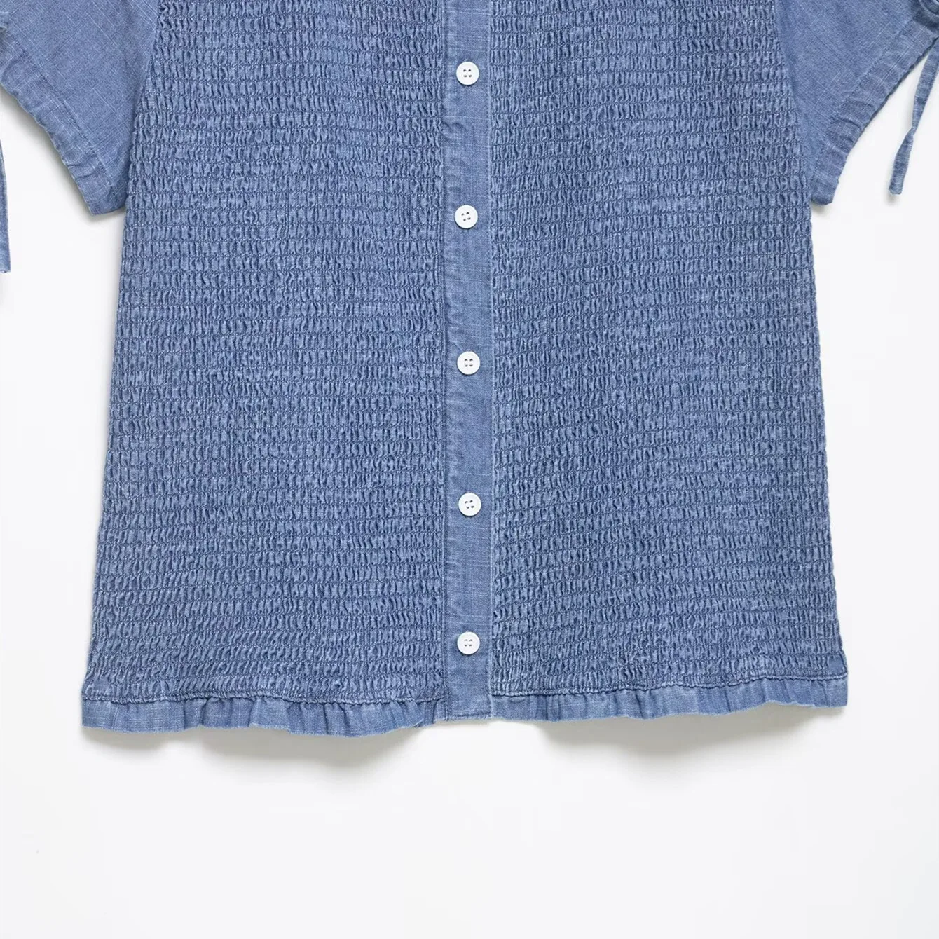 Women Blue Smocked Denim Shirt - Women Fashion Blouse review and price