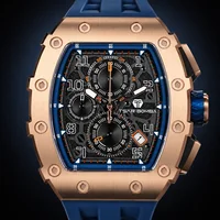 TSAR BOMBA TB8204Q Men's Chronograph Watch Seiko VK67 Quartz Sapphire Crystal 5ATM Waterproof Racing Sports Watch Date Display photo 1