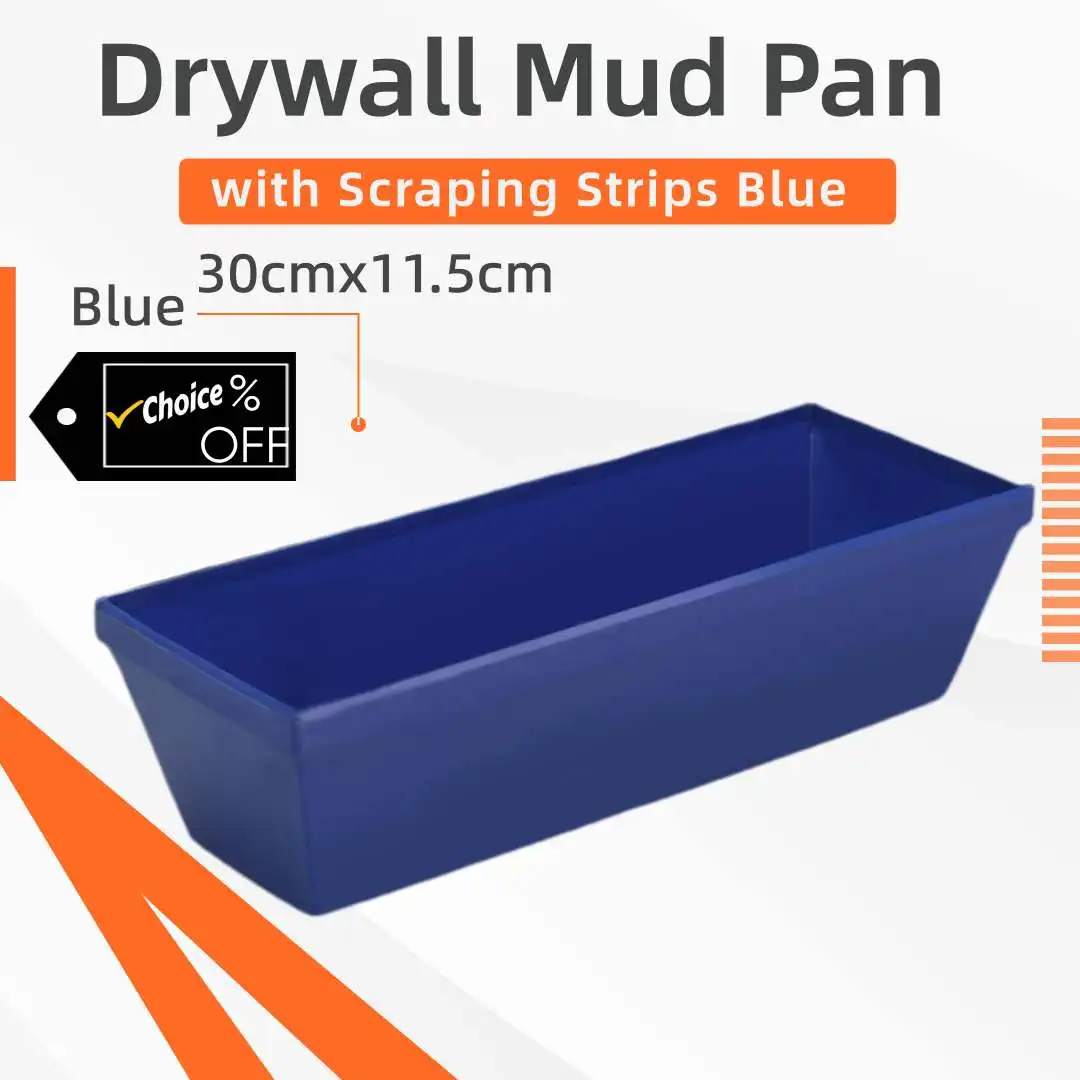 Drywall Mud Pan Plastering Tapered Sides Durable Professional Quicker Knife Cleaning Drywall Masonry Tool Tray Bucket
