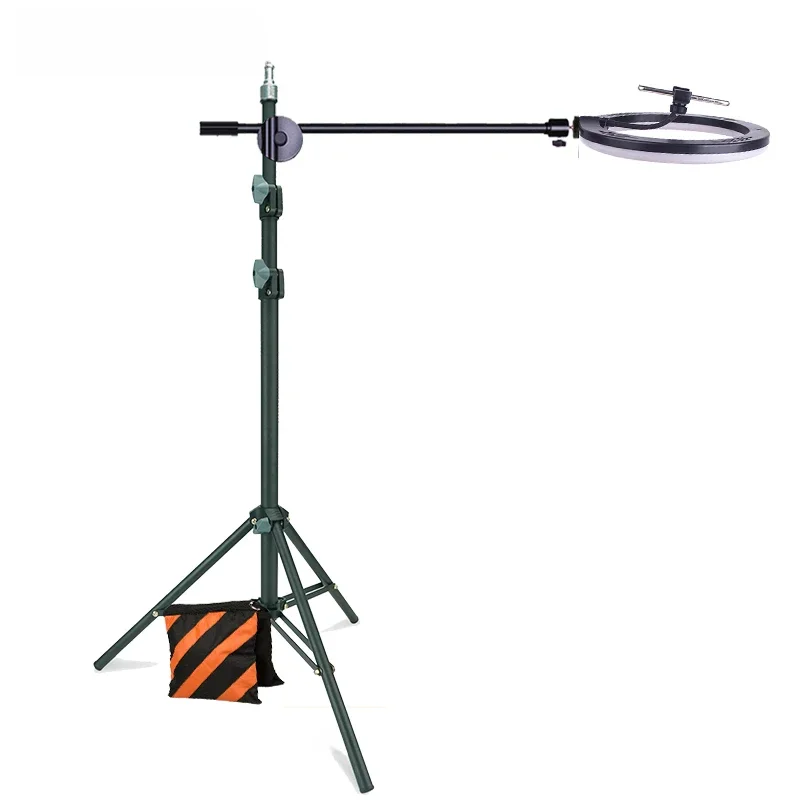 BFOLLOW 155cm 61-calowe ramię statywu do telefonu komórkowego Tablet DSLR Aparat fotograficzny Stojak do fotografowania od góry do dołu Youtuber Unboxing Video Studio — 2