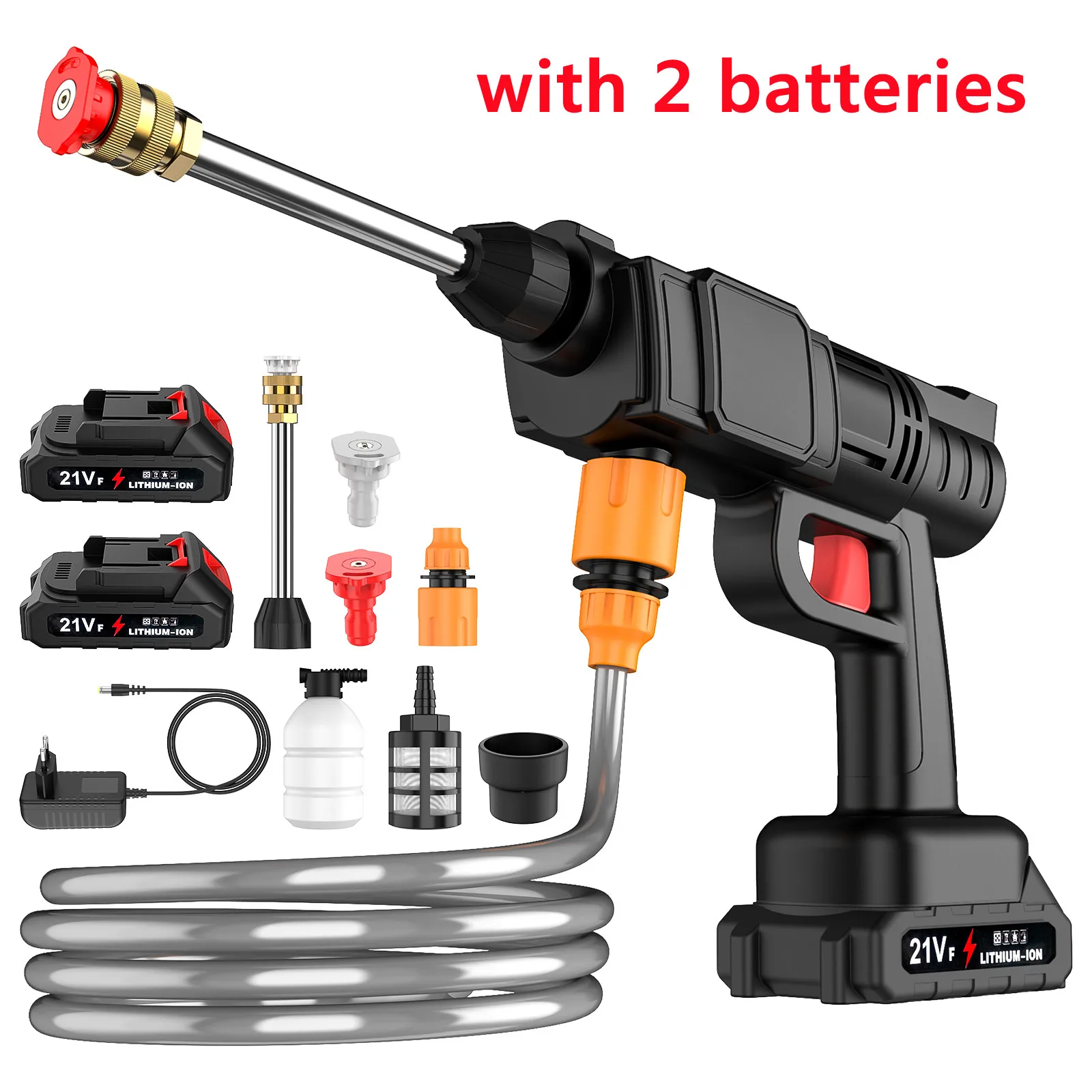 50Bar Draadloze Hogedrukreiniger Wasmachine Spray Waterpistool Wasstraat Druk Water Reinigingsmachine voor Makita 21V Batterij