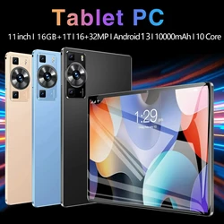 Nieuwe-Tableta P60 Pro original, dispositivo con Android 13, 16Gb + 1Tb, 11 pulgadas, Snapdragon 2024, 5G, Tarjeta Sim Dual, Wifi, Hd, 4K, Mi, 888