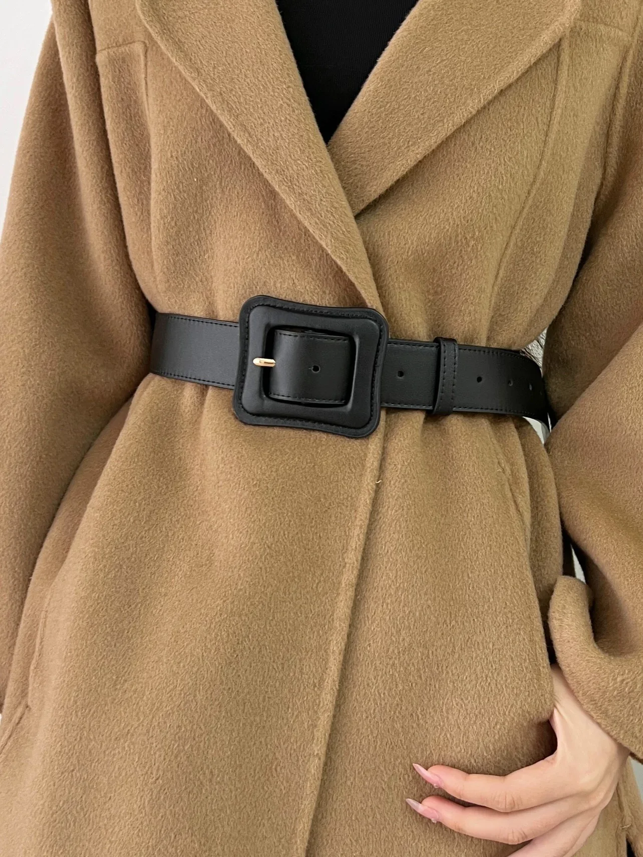 Wide High Waist Leather Belts for women Black Coffee Waistband Renaissance Vintage Waist Belt Decoration with Coat and Dresses