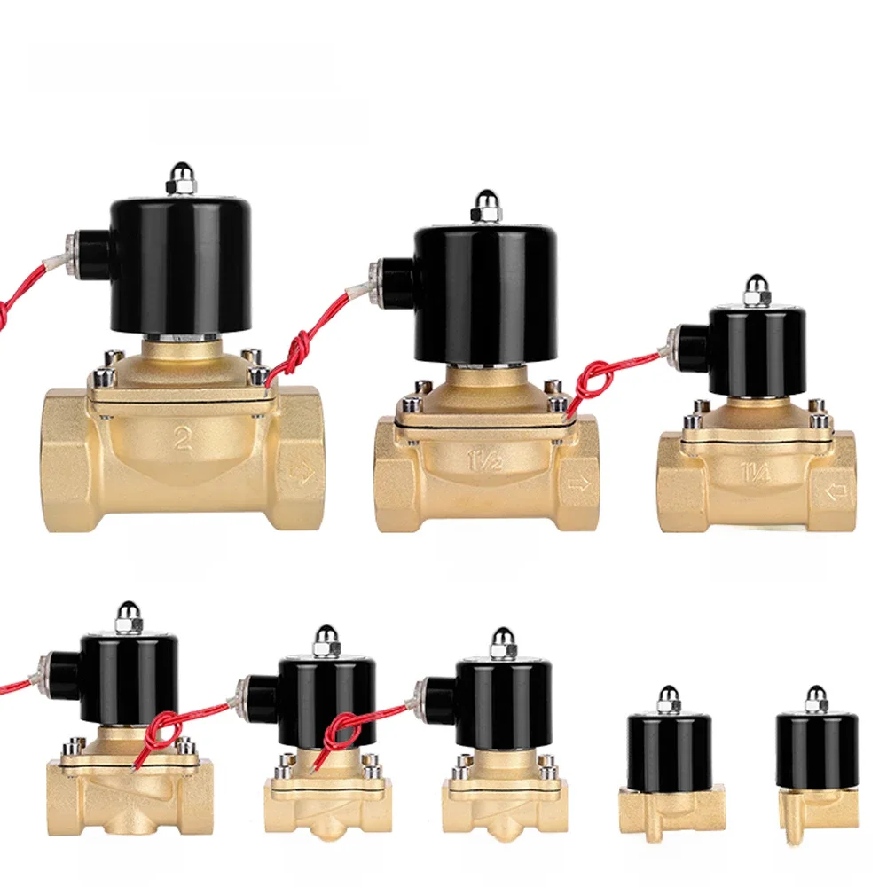 Électrovanne Électrique Pneumatique, Fermeture Normale, pour Eau, Huile, Air, 12V, 24V, 1/4 V, 3/8 ", 1/2", 3/4 ", 25/50", 1 ", Chr8/10/15/20/220