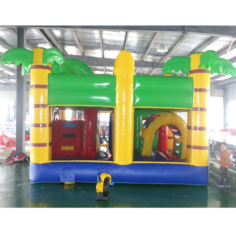 PVC Crocodile inflatable trampoline slide combination inflatable bouncer slides playground equipment for sale