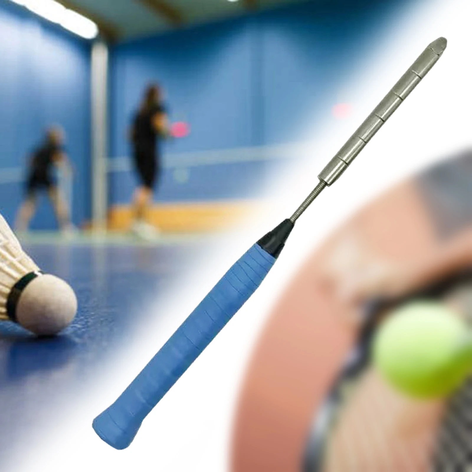 

Badminton Racket Swing Trainer Badminton Swing Wrist Training Gear Racket Pole Rod Device for Racket Swing Practice