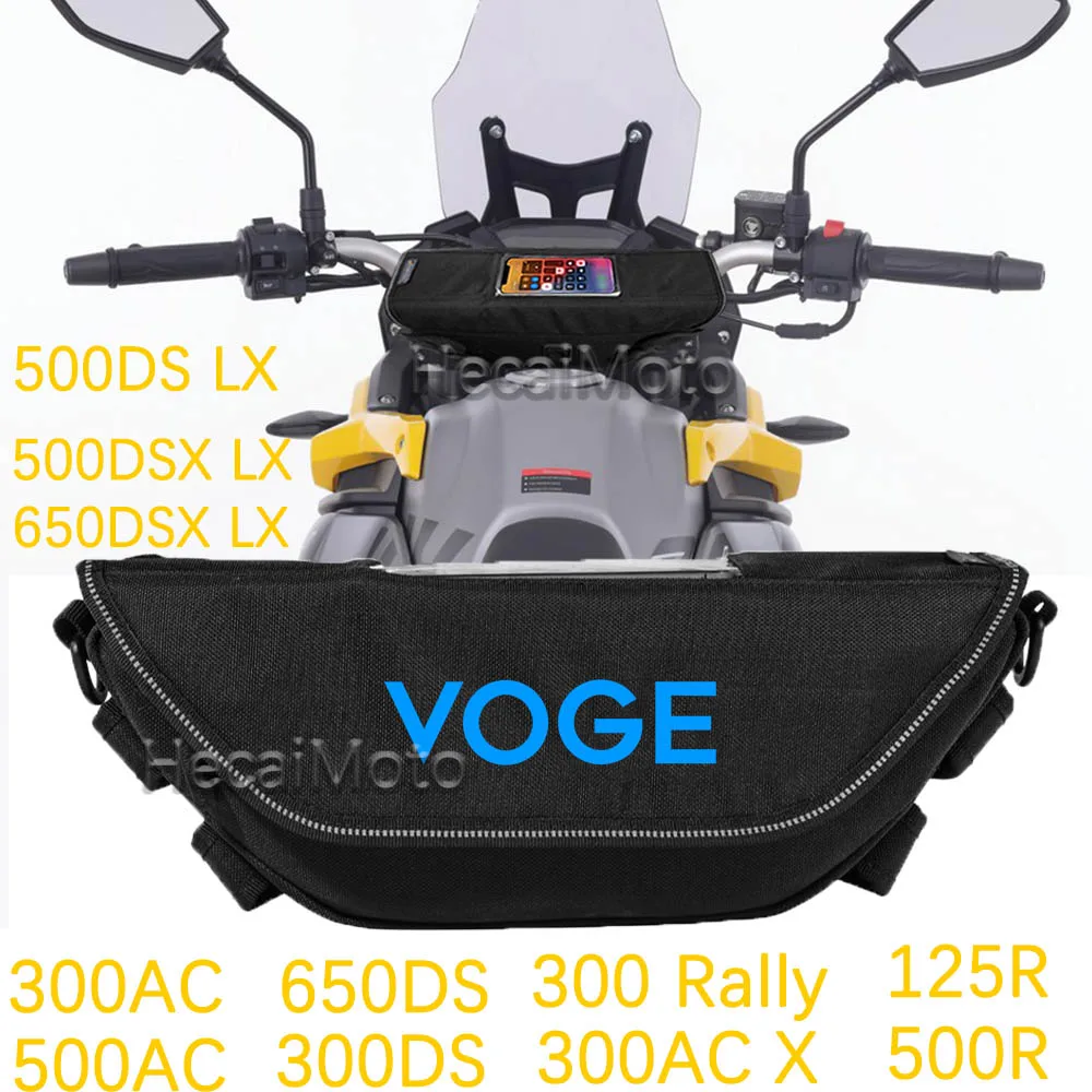 For VOGE 650DS 500AC 525R 300R 500R 125r 500DSX LX 300 Rally Motorcycle accessory Waterproof And Dustproof Handlebar Storage Bag