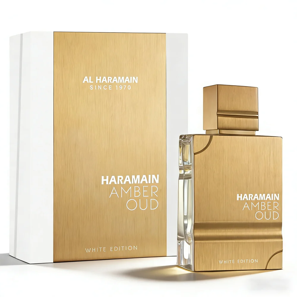 Haramain Style Amber Oud White Edition، كولونيا فاخرة تدوم طويلاً للرجال والنساء، شحن سريع Eau De Parfum