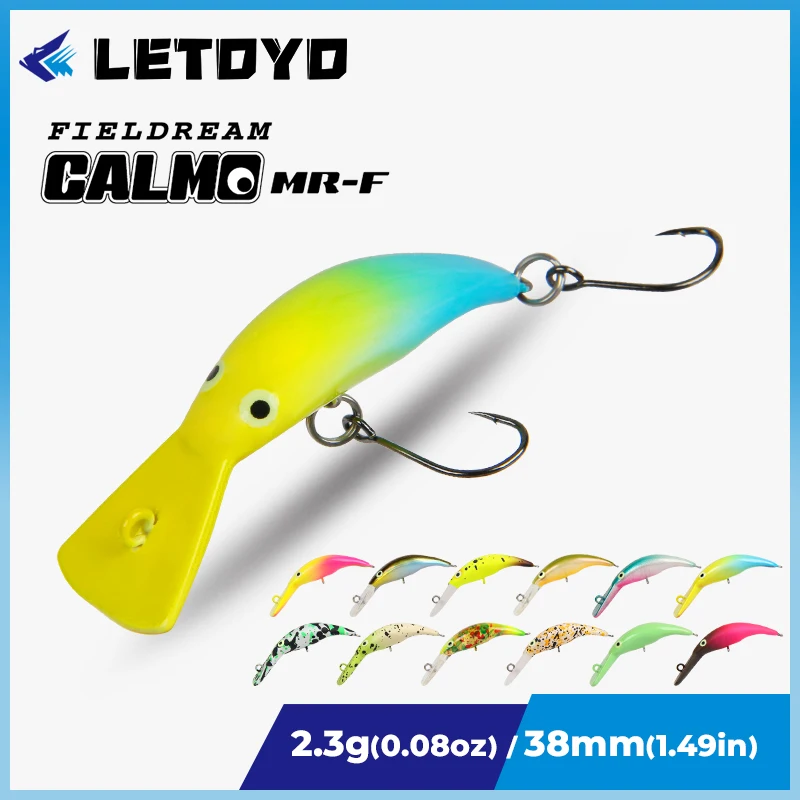 Letoyo 2.3g 38mm depth Mini sinking minnow 0-1.5m winter fishihng lure Crankbait wobblers hard bait for trout Stream Fishing