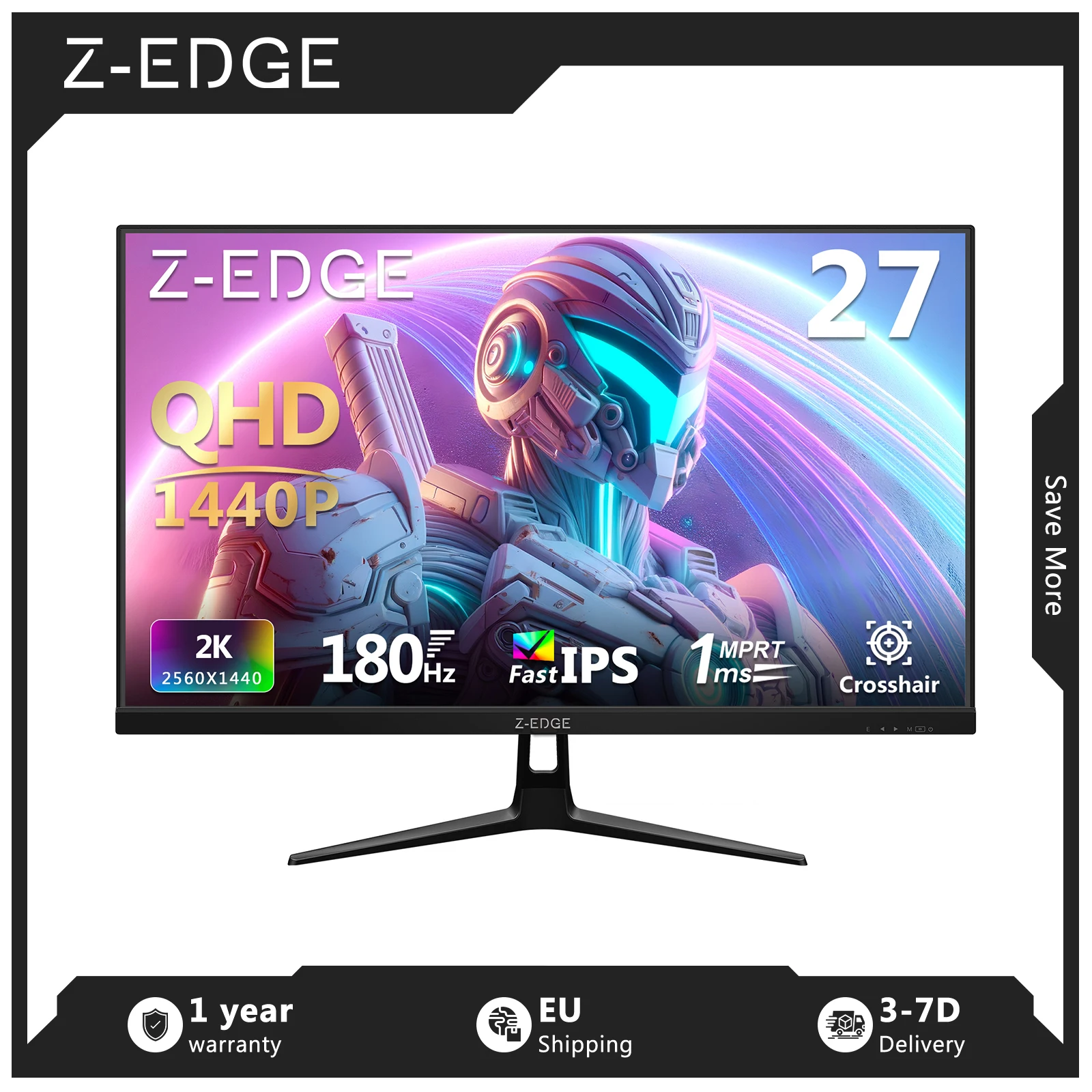 Monitor Z-EDGE 27 pulgadas 2K 180Hz