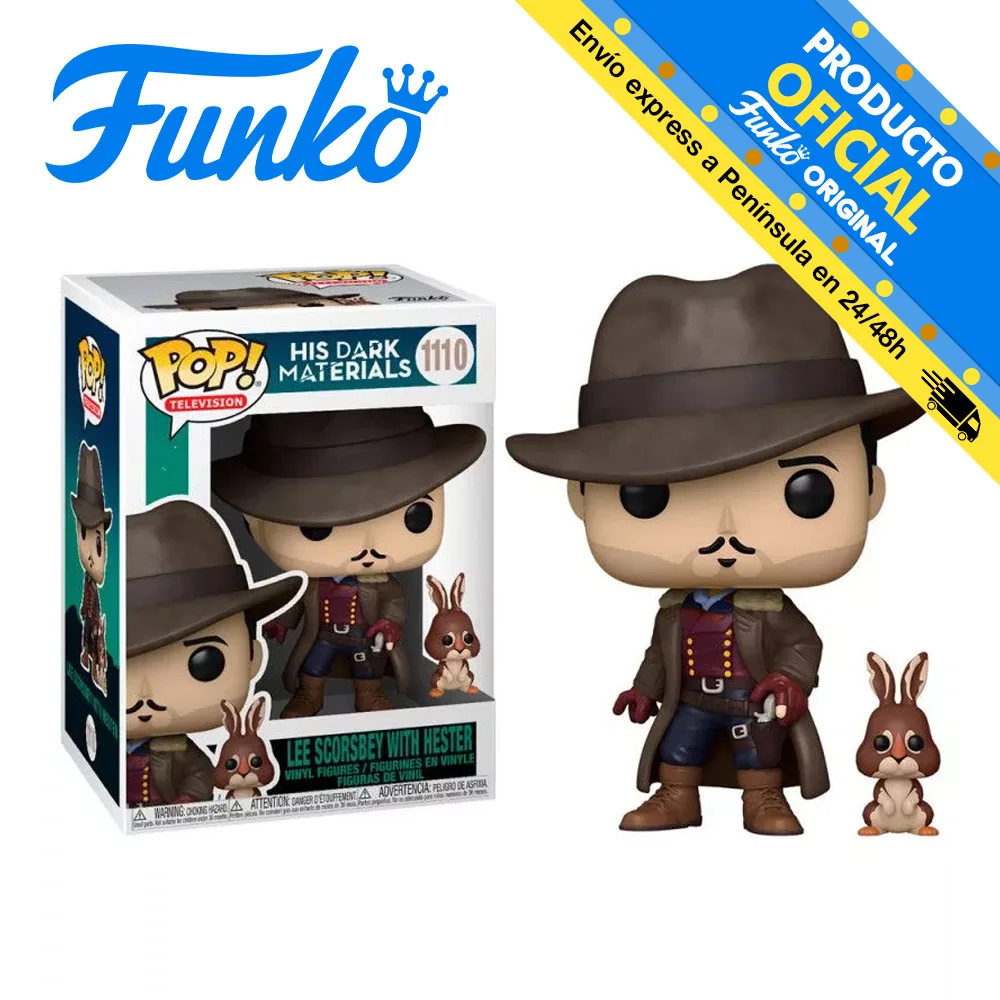 Funko Pop! His Dark Materials - Lee Scoresbey y Hester, number 1110, reference 55222, original, toys, boys, girls, gifts, collector, figures, dolls, shop officially licensed