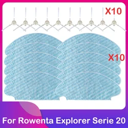 Compatible For Tefal Rowenta Explorer X-Plorer Serie 20 40 50 Robot Vacuum Side Brush Mop Cloths Rag For Cleaner Spare Part Kit