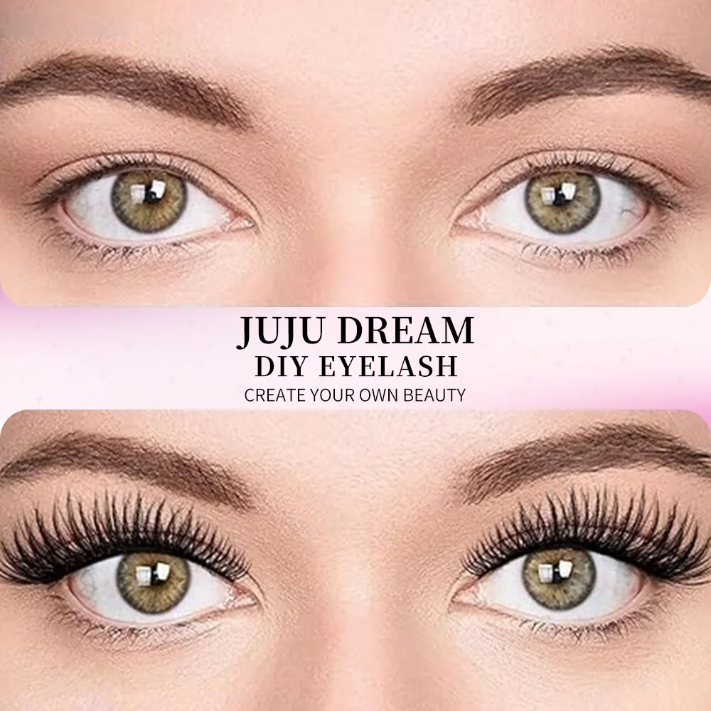 3D DIY Cluster Lash Kit – Glue-Free, Self-Adhesive, Curling, Lengthening, Volumizing, Waterproof, Oil-Proof, For All Skin, Unise