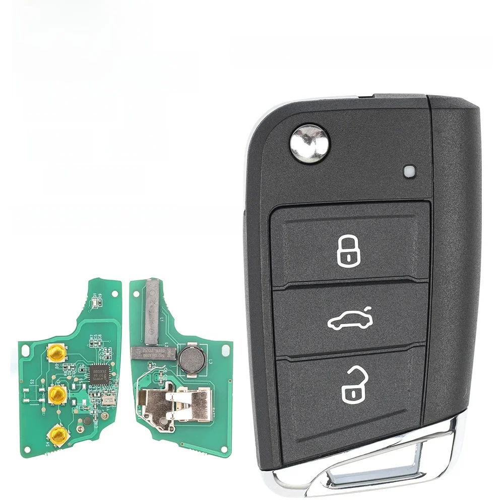 SilKY Pilot samochodowy 433MHz MQB48Chip do VW Seat Golf 7 MK7 Tiguan Touran Polo do Skoda Octavia A7 5G6959752AB/BB 6V0959752D — 2