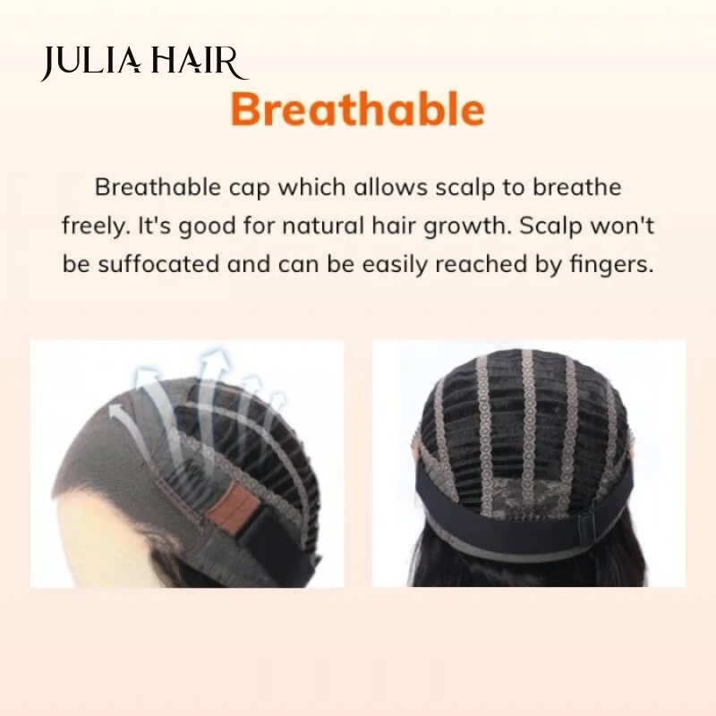 Julia อัพเกรด6X4.5 Pre Cut ลูกไม้ปิดวิกผม Ready To Go Breathable ตาข่ายคลุมผมสำหรับใส่วิกบราซิลตรงวิกผมกับลูกผม