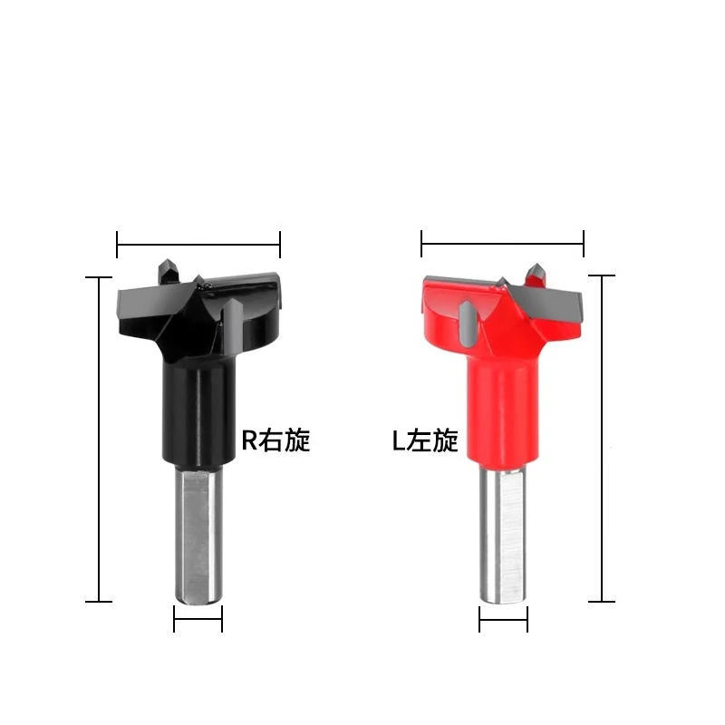 Drilling three-in-one woodworking alloy drill bit hinge hole opener 35/37mm drilling machine hinge positive and negative puncher