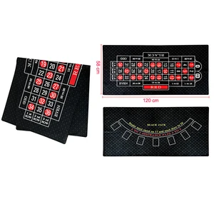 Double Sided Felt Poker Table Mat, Roulette and Blackjack Pano, Layout, 120x58 cm 6 Main Sales Poker Table Fabric - №5