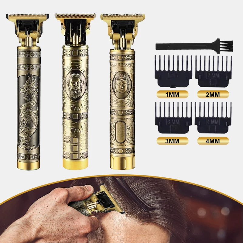 Máquina De Cortar Cabelo Parágrafo Barba Masculina Designer Aleatório Elétrico Profissional