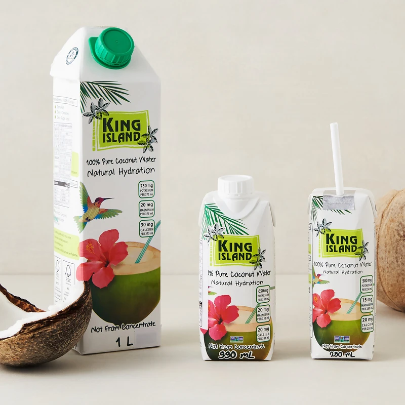 King Island Coconut Water 100% 330ml x 12 Pack