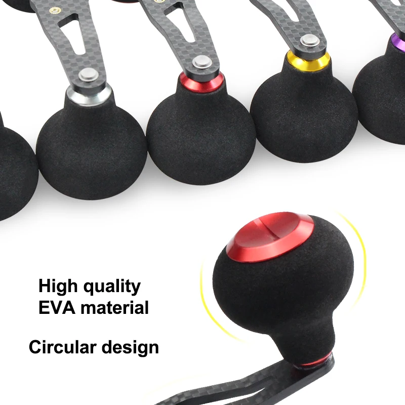 EKFan 115MM Carbon Fiber Angeln Reel Griff Für Baitcasting Angeln Reel Rocker Mit EVA Knöpfe Für DAI & SHI tackle Zubehör – Detail 3