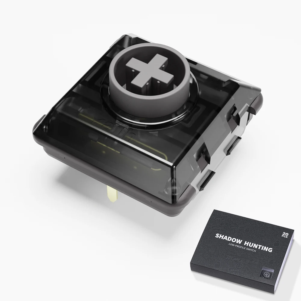 rushbox shadowhuntingスイッチ装備済み Kailh-ハンティングスイッチ,ロープロファイルシャドウ,レバーレス