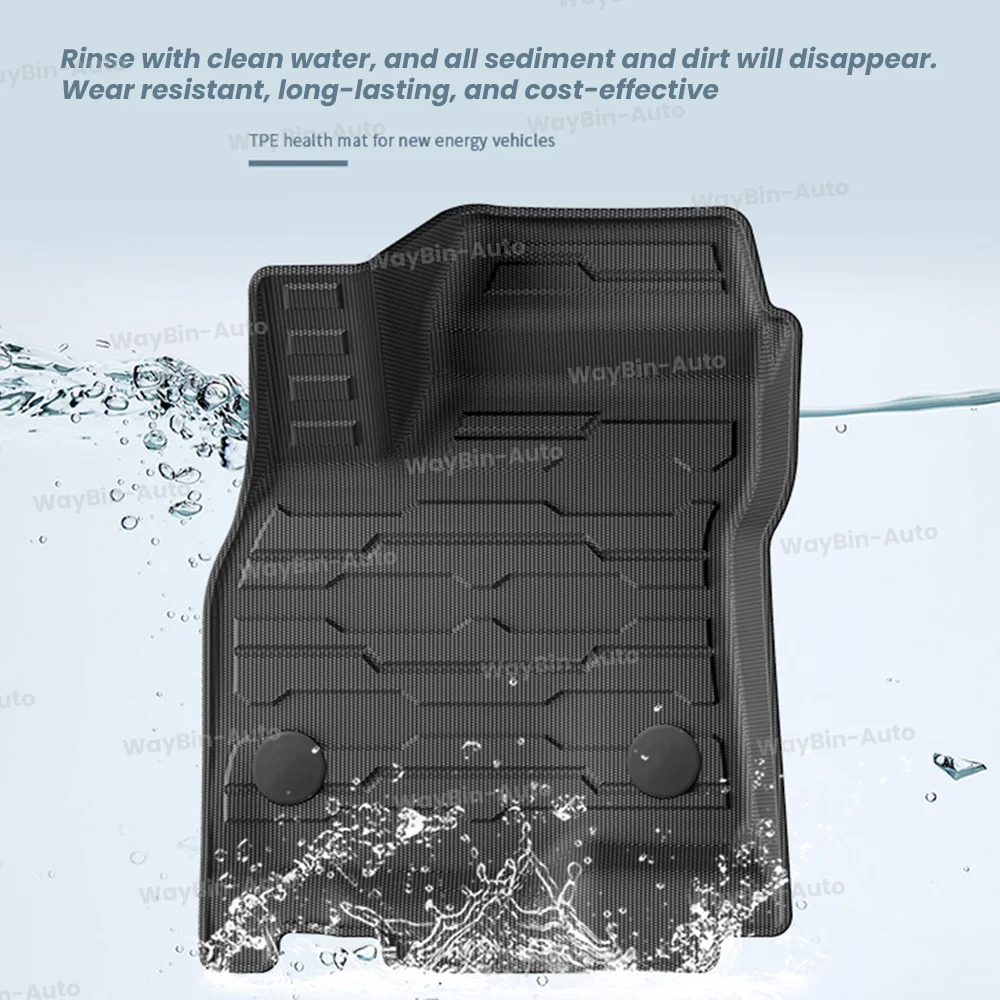 Waterproof TPE Floor Mats for Chevrolet EV Bolt 2017-2023 Anti-Slip Pads Rear Trunk Mats Auto Interior Upgrade Accessories