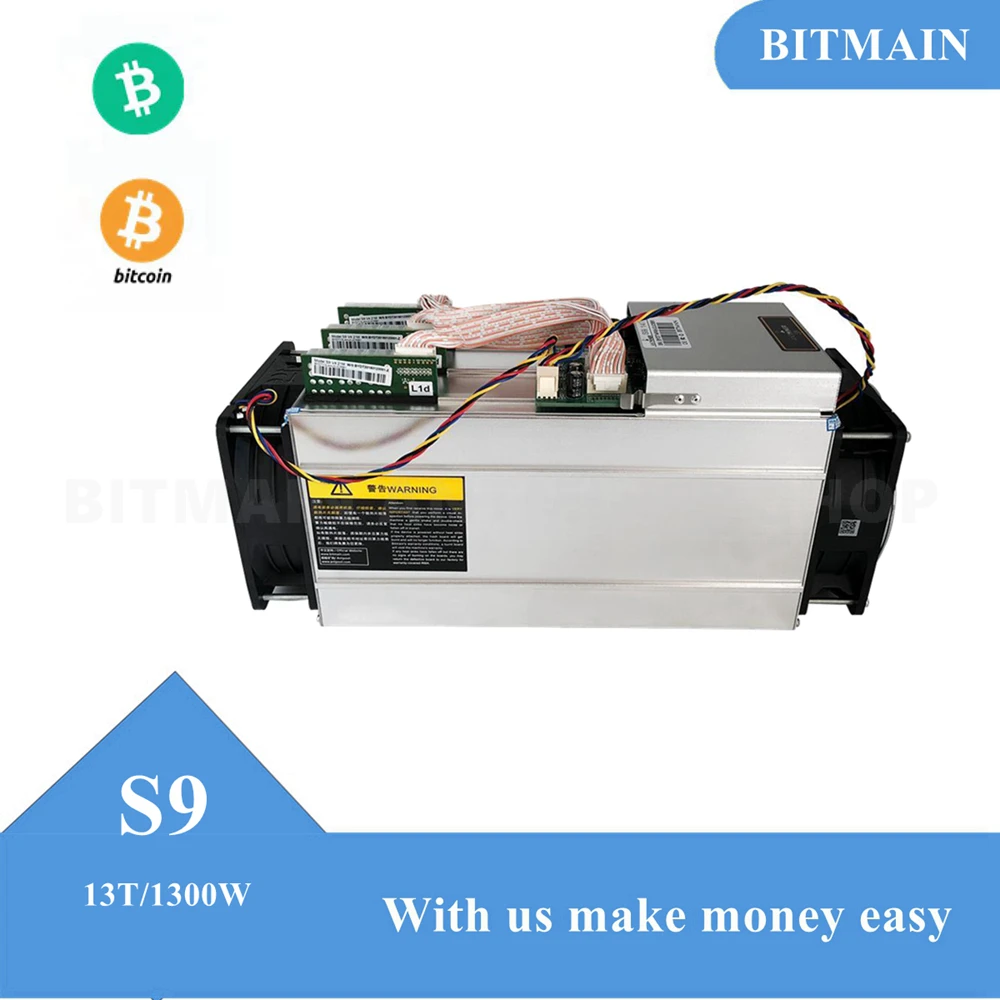 Gratis Elektriciteit Raden Bitmain Antminer S9 13T Met Voeding Optioneel Btc Bitcoin Mining Machine Asic Blockchain Mijnwerkers