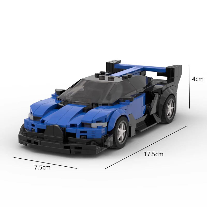 Blocco di montaggio creativo modello MOC puzzle per adulti assemblaggio classico set di giocattoli da corsa per auto sportive pacchetto di parti di piccole particelle 8 auto a griglia