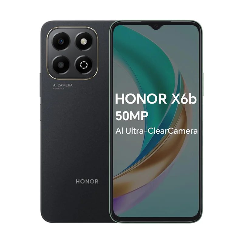 هاتف ذكي HONOR X6B 4G الإصدار العالمي Mediatek Helio G85 50MP كاميرا مزدوجة 6.56 بوصة 90 هرتز TFT شاشة LCD بطارية 5200 مللي أمبير في الساعة