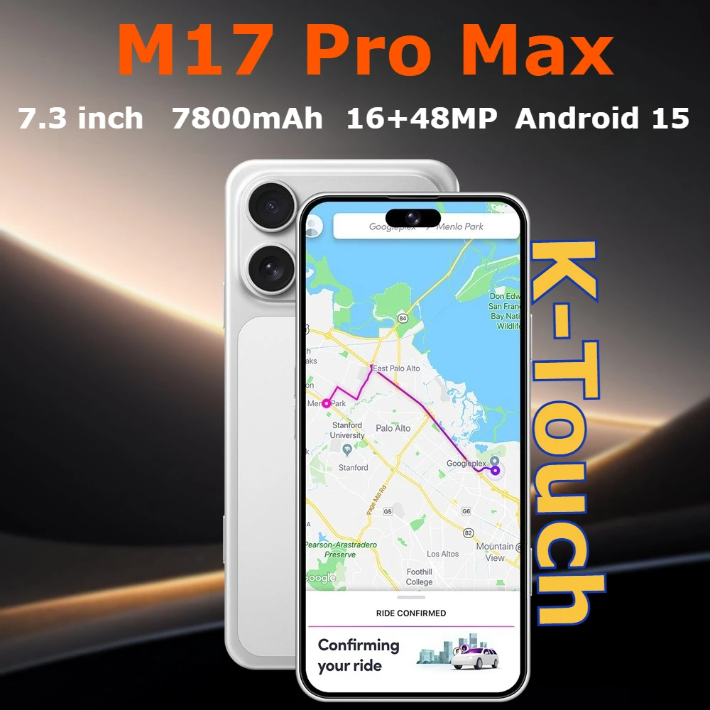 K-Touch Mobiltelefone M17 Pro Max Smartphone 5G Dual-SIM Android 15 Günstiges Handy 7,3 Zoll 16+48MP Kamera 7800mAh WIFI GPS Globale Version Mobiltelefone für Männer und Frauen