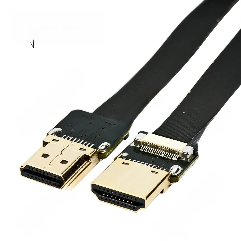 10cm 20cm 50cm FPV HDMI typu A męski do męskiego HDMI FPC Płaski kabel kompatybilny z Micro MINI HDMI do fotografii lotniczej z multicoptera — zdjęcie 2