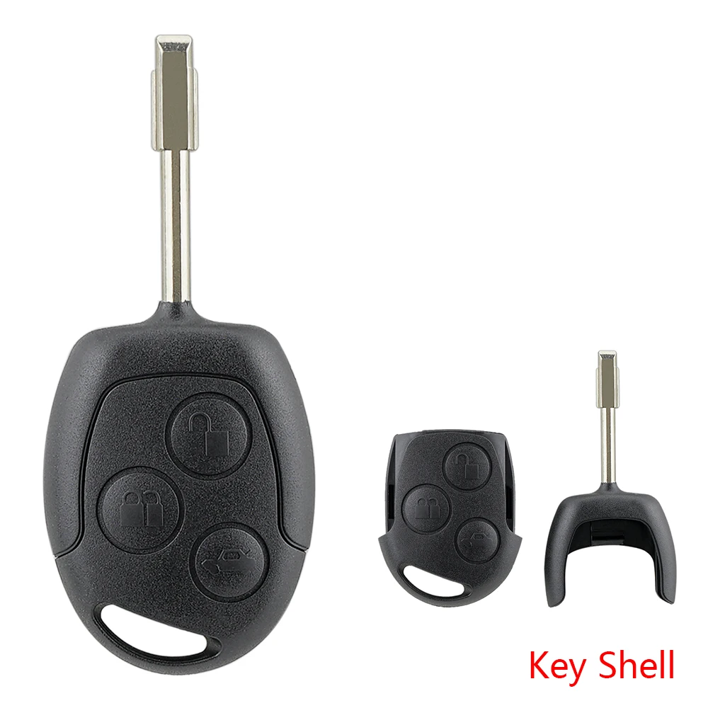 

3-кнопочный чехол для дистанционного брелока для Ford Focus Fiesta Fusion Transit Connect + необрезанное лезвие