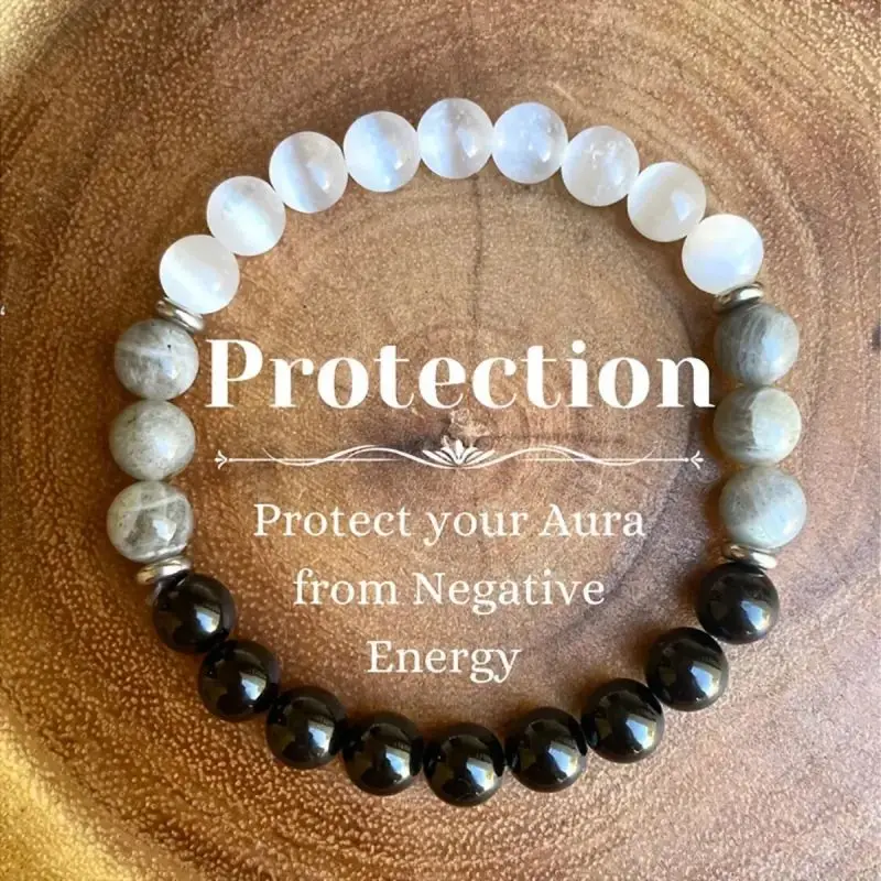 Natural stone protective bracelet brings security, good luck and health is the ideal gift for men and women