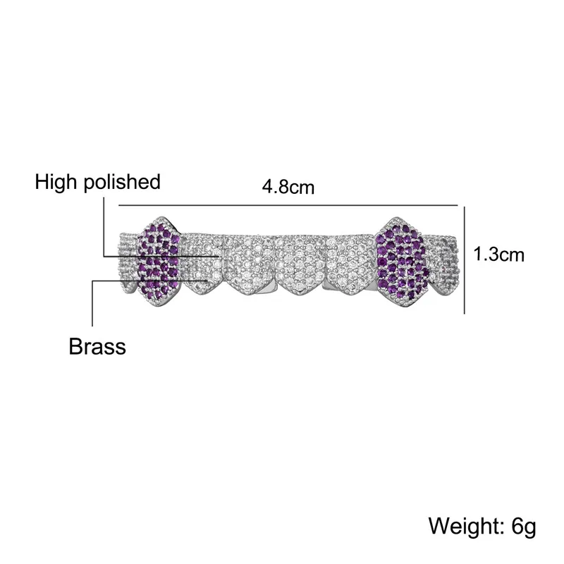 Ensemble de bonnets à breloques pour hommes et femmes, bijoux de style Hip Hop, colorés, en Zircon cubique, Micro pavé, haut et bas